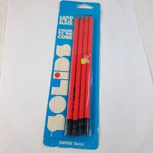 NEW Empire Berol Solids #2 Black Color Core Lead ripe red made in USA Vintage‎
